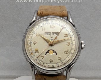 Helbros Triple Calendar Moon Phase Watch