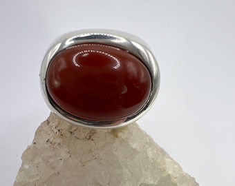 Sterling Silver Ring | Red Jasper Ring | Custom Cut Red Jasper Ring | Sterling Silver Red Jasper Ring | Red Jasper Jewelry