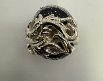 Sterling Silver Ring | Dragon Style Ring | Handmade Silver Dragon Ring | Sterling Silver Dragon Ring | Dragon Ring