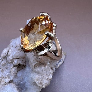 Yellow Topaz Ring | 14K Yellow Gold Ring | Gemstone Ring | Oval Shaped Topaz