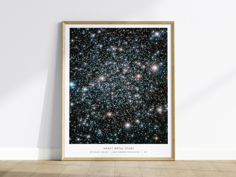NASAギャラクシーポスター、スターフィールド宇宙ウォールアート、レチクルムII天体プリント、天体科学ギフト、額装済みまたは額装なし 画像 1