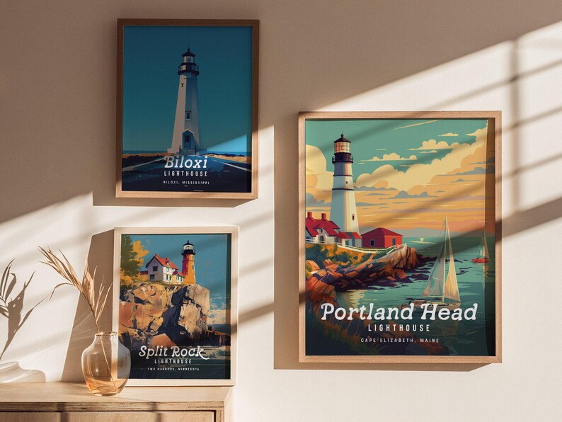 Portland Head Lighthouse Poster: Maine Coastal Art Print image 3