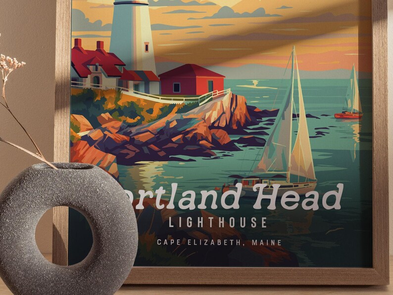 Portland Head Lighthouse Poster: Maine Coastal Art Print image 8