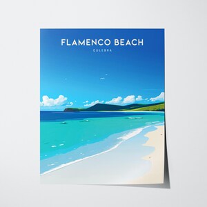 Flamenco Beach Digital Download – Printable Culebra Puerto Rico Wall Art for Island Lovers, Coastal Decor, or Tropical Home Wall Hanging