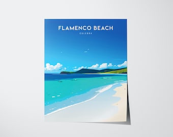 Flamenco Beach Print: Culebra, Puerto Rico Coastal Wall Art (Digital Download