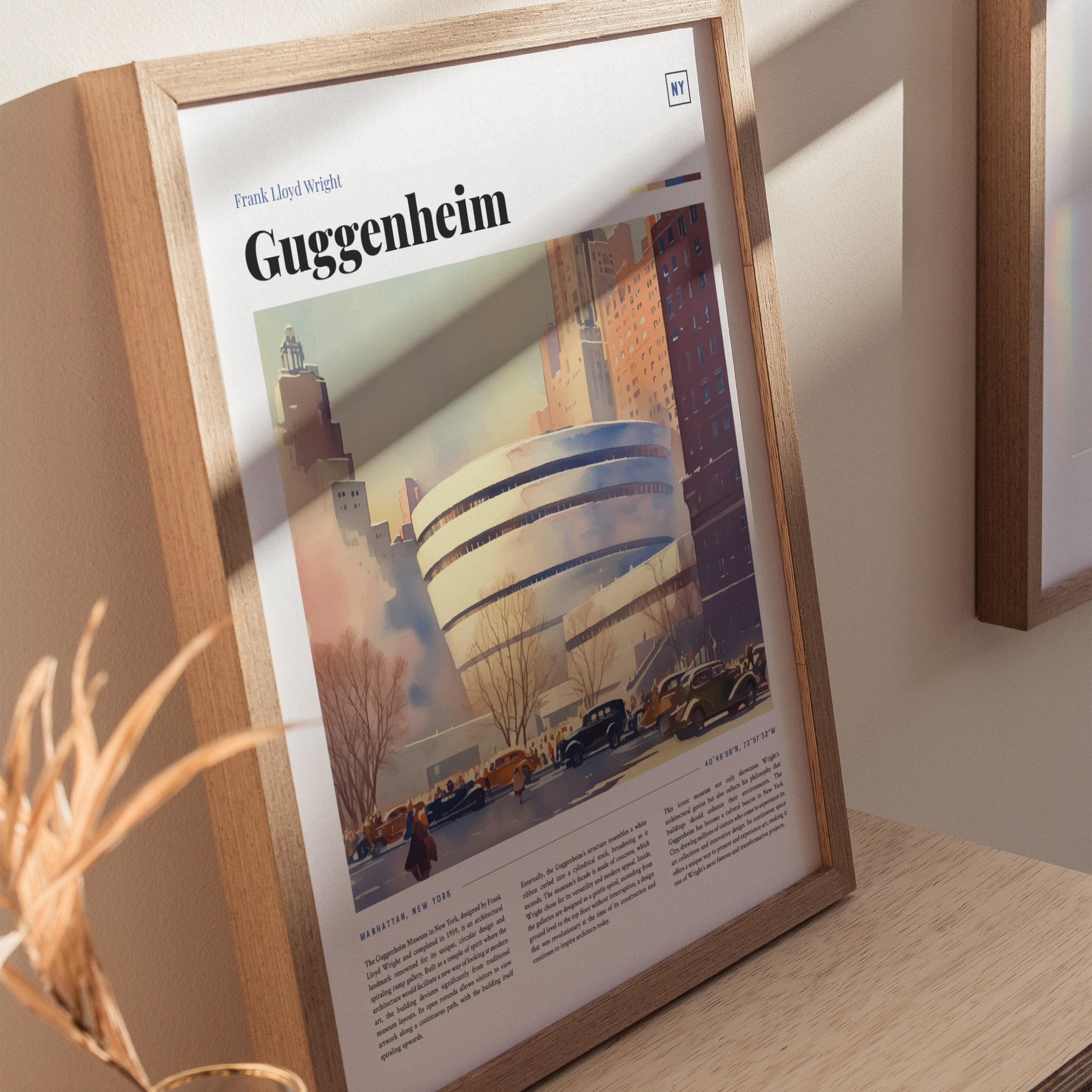 Guggenheim Museum Print: Frank Lloyd Wright Architecture, New York