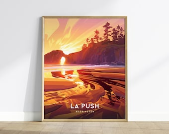 La Push Poster: Washington Coast, Olympic Peninsula Print, Pacific