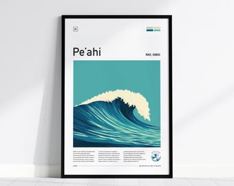 Jaws Maui Surf Poster: Peahi Big Wave Art Print