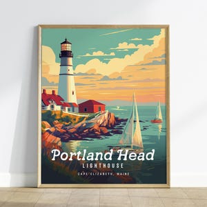 Portland Head Lighthouse Poster: Maine Coastal Art Print image 1