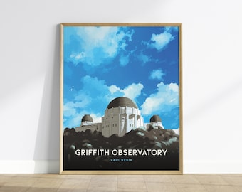 Griffith Observatory Art Print: Los Angeles Travel Poster