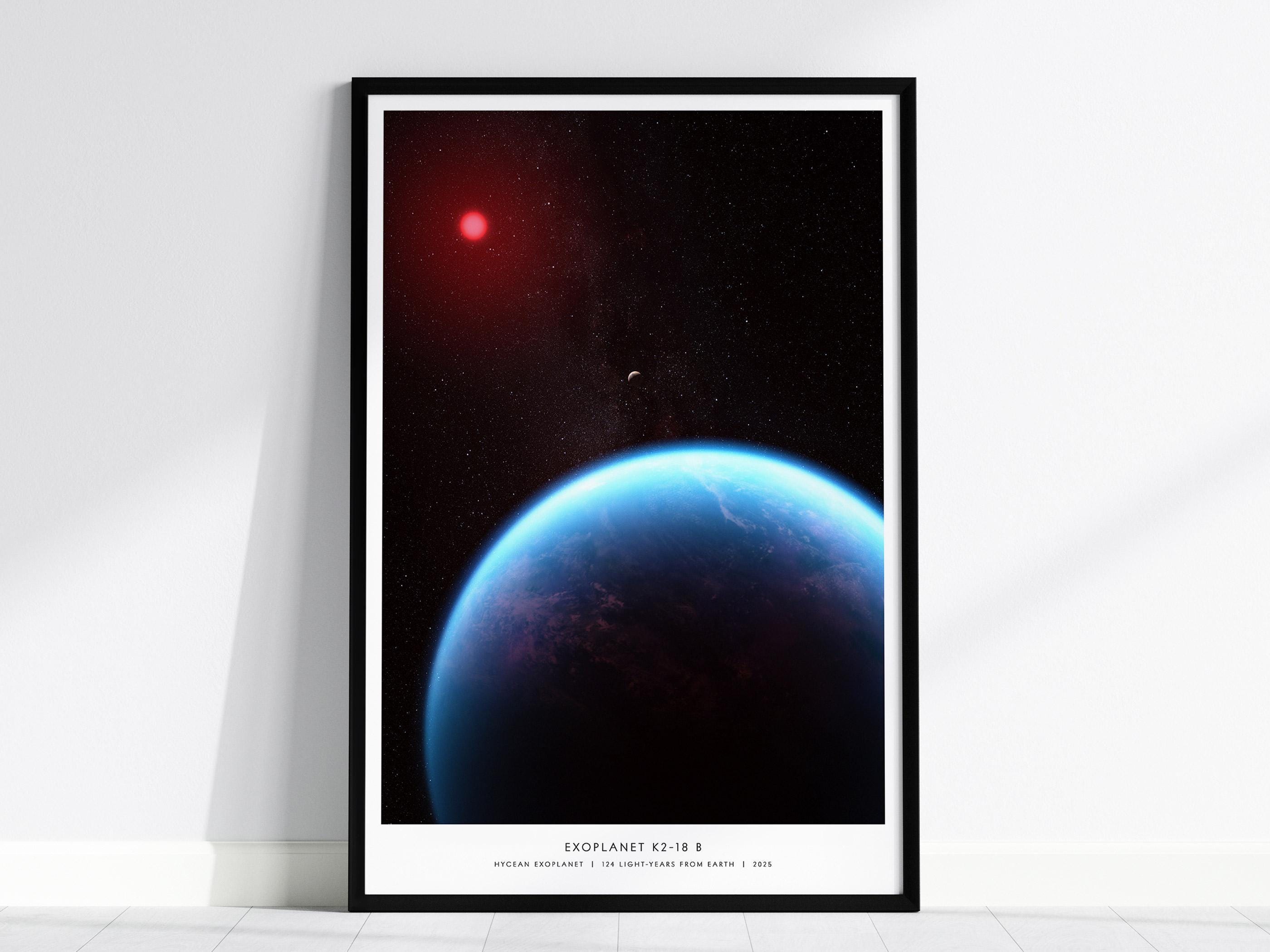 K2-18 B Exoplanet Art Print: Hycean World Space Poster - Etsy