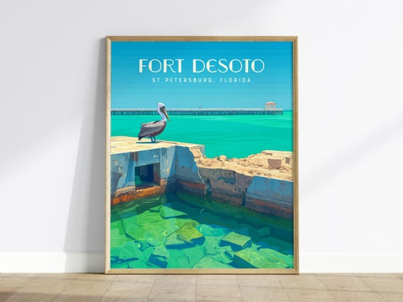 Fort Desoto State Park Print: St. Petersburg Florida Pelican Art