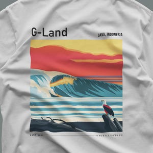 G-Land Surf T-Shirt | Java Indonesia Wave Art Graphic Tee