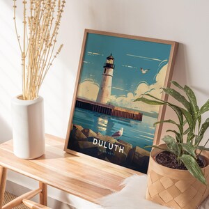Duluth Lighthouse Poster: Minnesota Lake Superior Wall Art, Framed or Unframed image 4