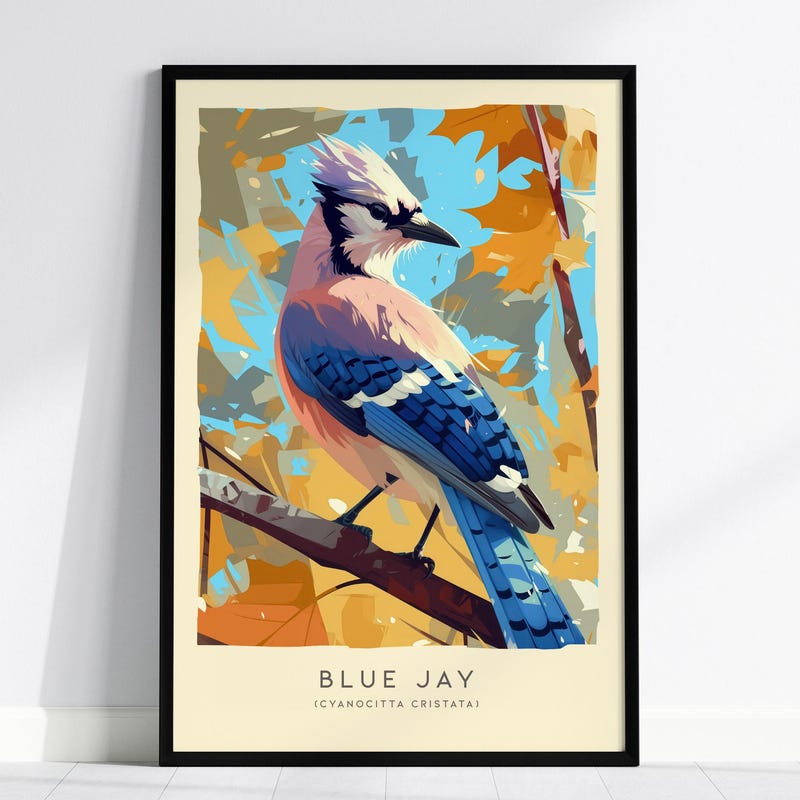 Blue Jay Art - Etsy