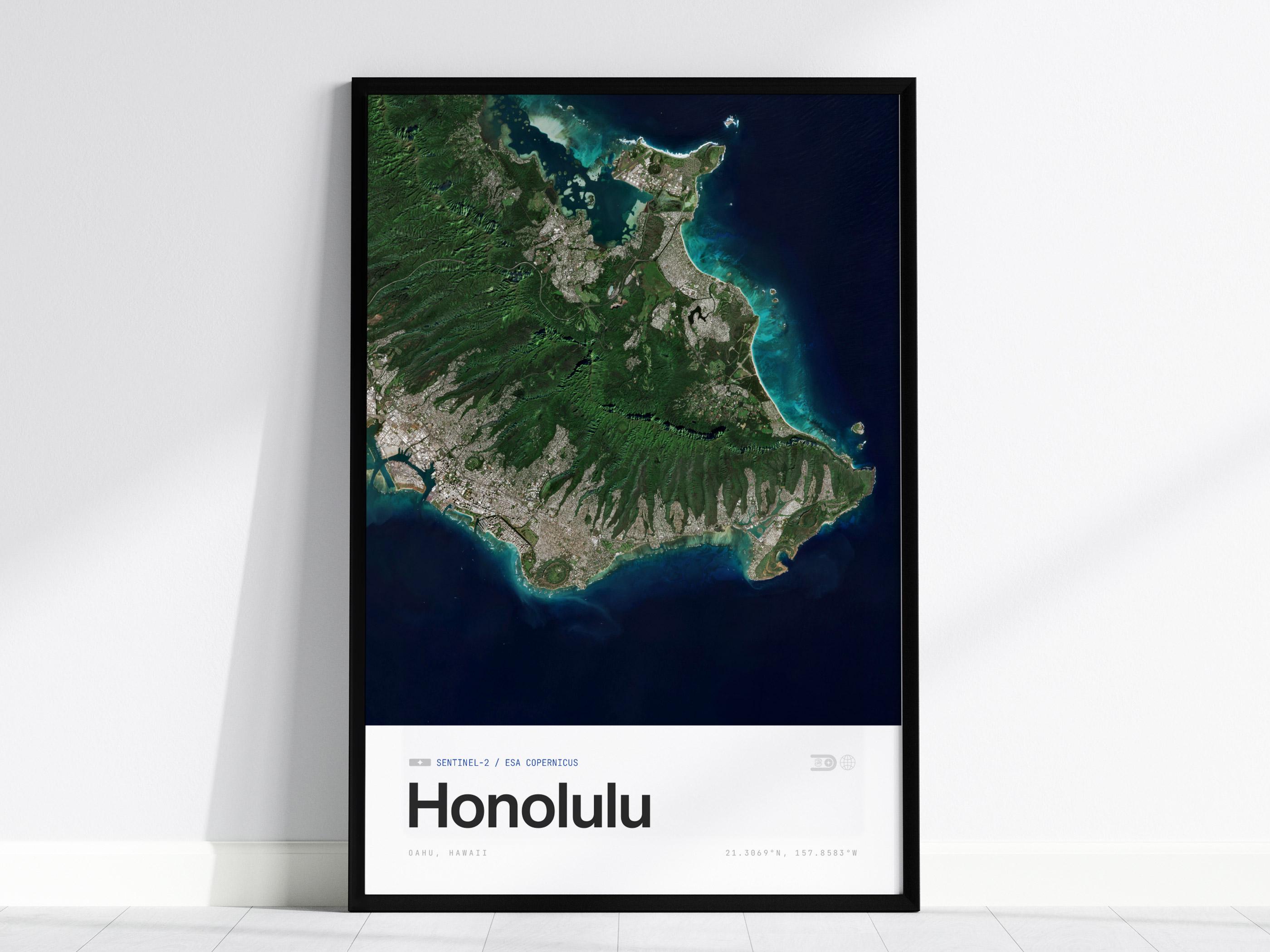 オアフ島の地図 - Etsy 日本