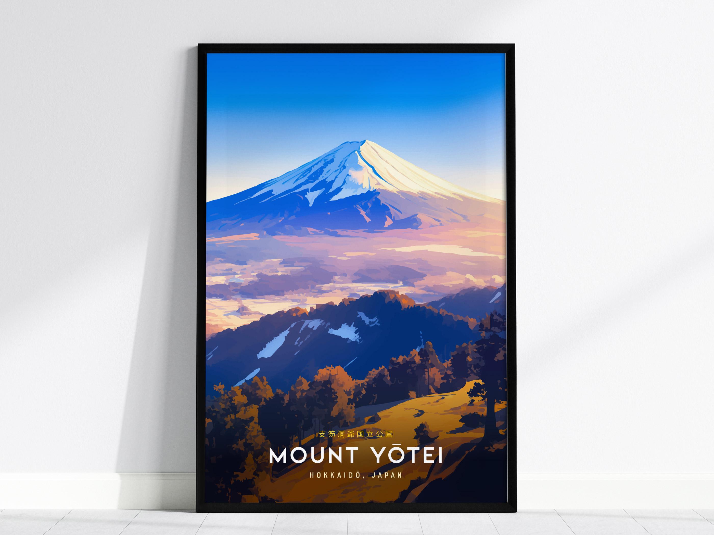 Mount Yotei Poster: Hokkaido Japan Art, Japanese Mountain Print