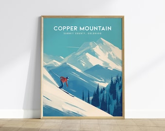 Copper Mountain Colorado Ski Poster: Winter Sports Wall Art