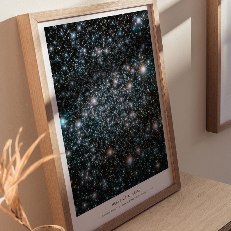 NASAギャラクシーポスター、スターフィールド宇宙ウォールアート、レチクルムII天体プリント、天体科学ギフト、額装済みまたは額装なし 画像 7