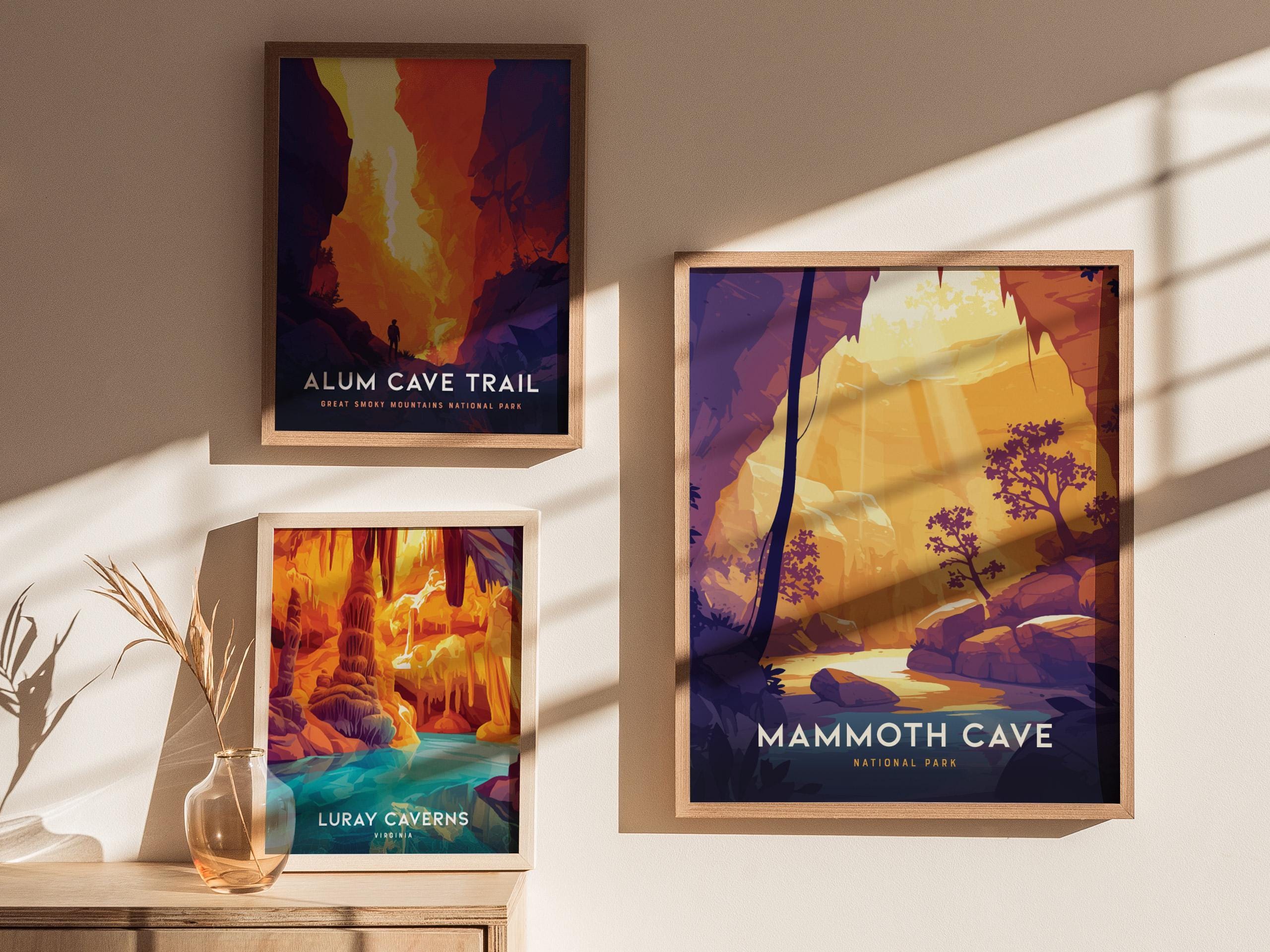 Mammoth Cave National Park Poster: Kentucky Cave Art Print, Framed or ...