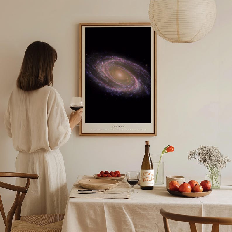 M81 Galaxy Poster: NASA Space Photo, Grand Design Spiral Galaxy, Framed or Unframed Print image 7
