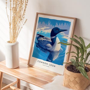 Common Loon Art Print: Minnesota State Bird Poster, Framed or Unframed image 6