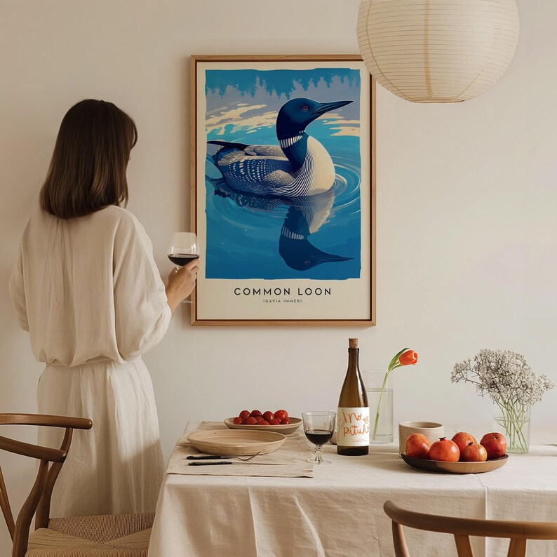 Common Loon Art Print: Minnesota State Bird Poster, Framed or Unframed image 8