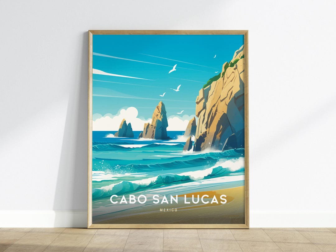 Cabo San Lucas Travel Poster: Mexico Coastal Wall Art - Etsy