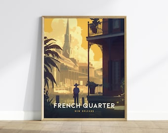 French Quarter New Orleans Poster: Vibrant Street Scene Art