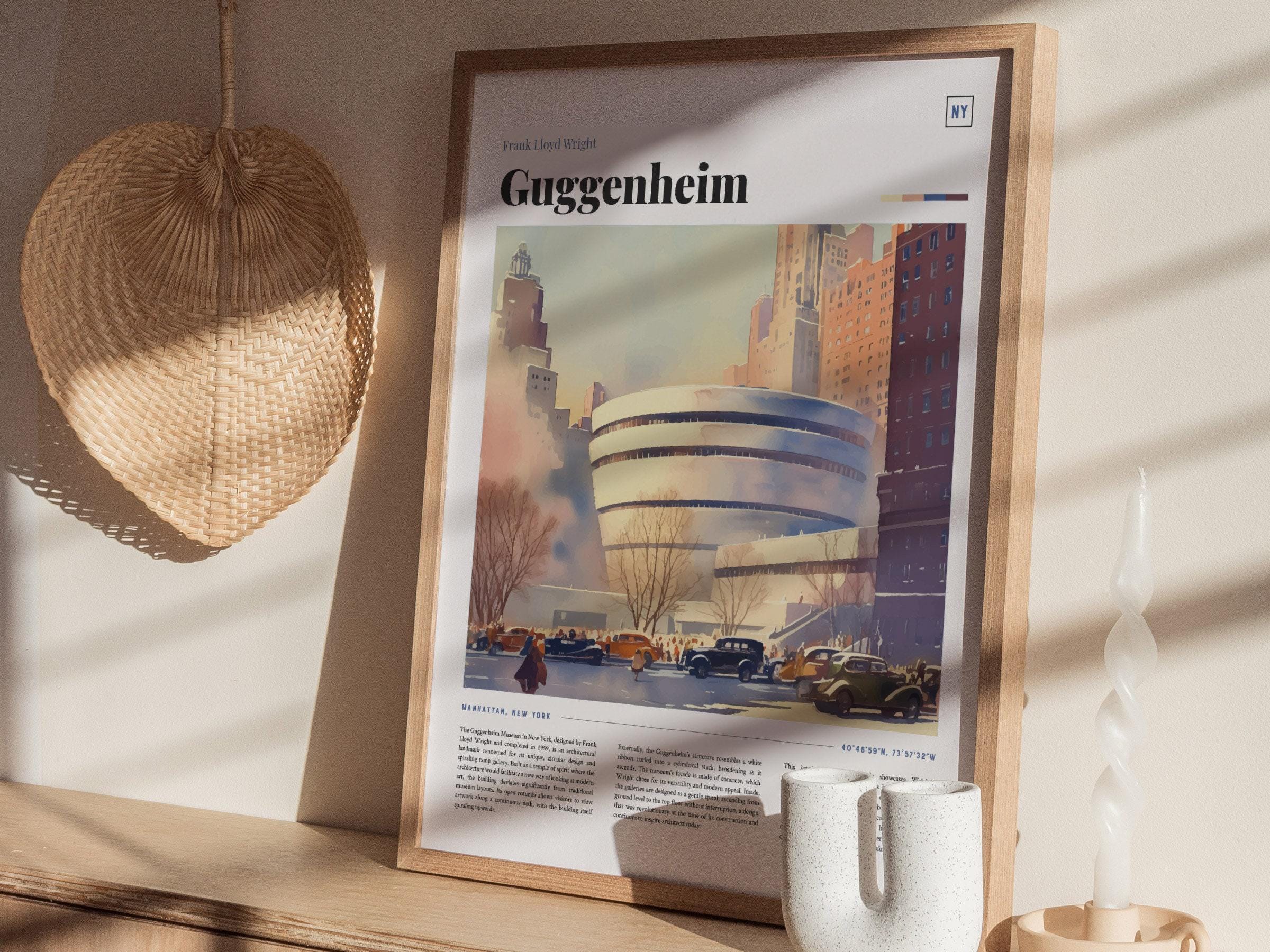 Guggenheim Museum Print: Frank Lloyd Wright Architecture, New York