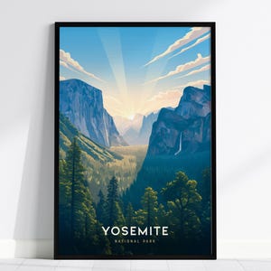 Yosemite National Park Poster: Iconic California Landscape, Framed/Unframed