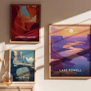 Lake Powell Sunset Poster: Utah Arizona Canyon Landscape Wall Art Print, Framed or Unframed image 5