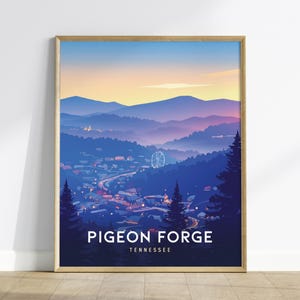 Pigeon Forge Tennessee Poster: Smoky Mountains Travel Art