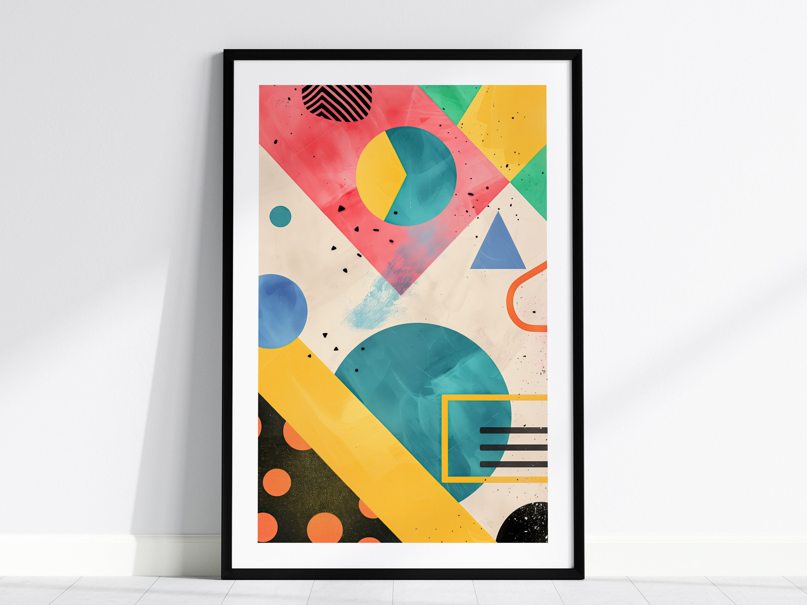 1990s Vintage Style Abstract Art 02, 90s Retrowave Design