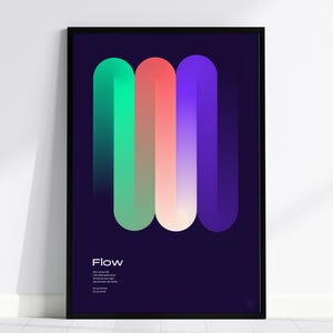 Modern Gradient Abstract Art Print: Minimalist Wall Decor