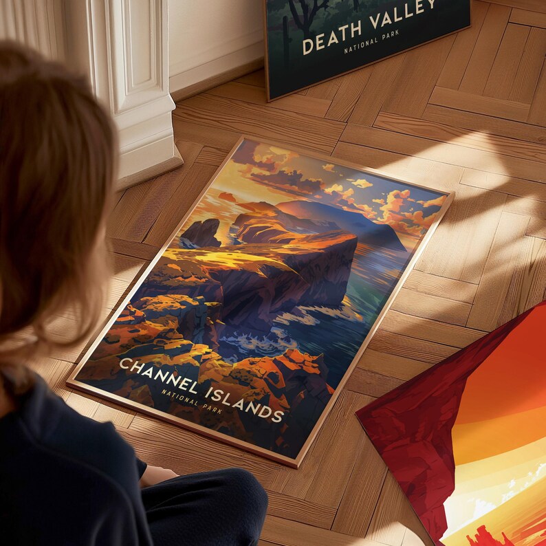 Póster del Parque Nacional de las Islas del Canal: Arte costero de California, con o sin marco imagen 9