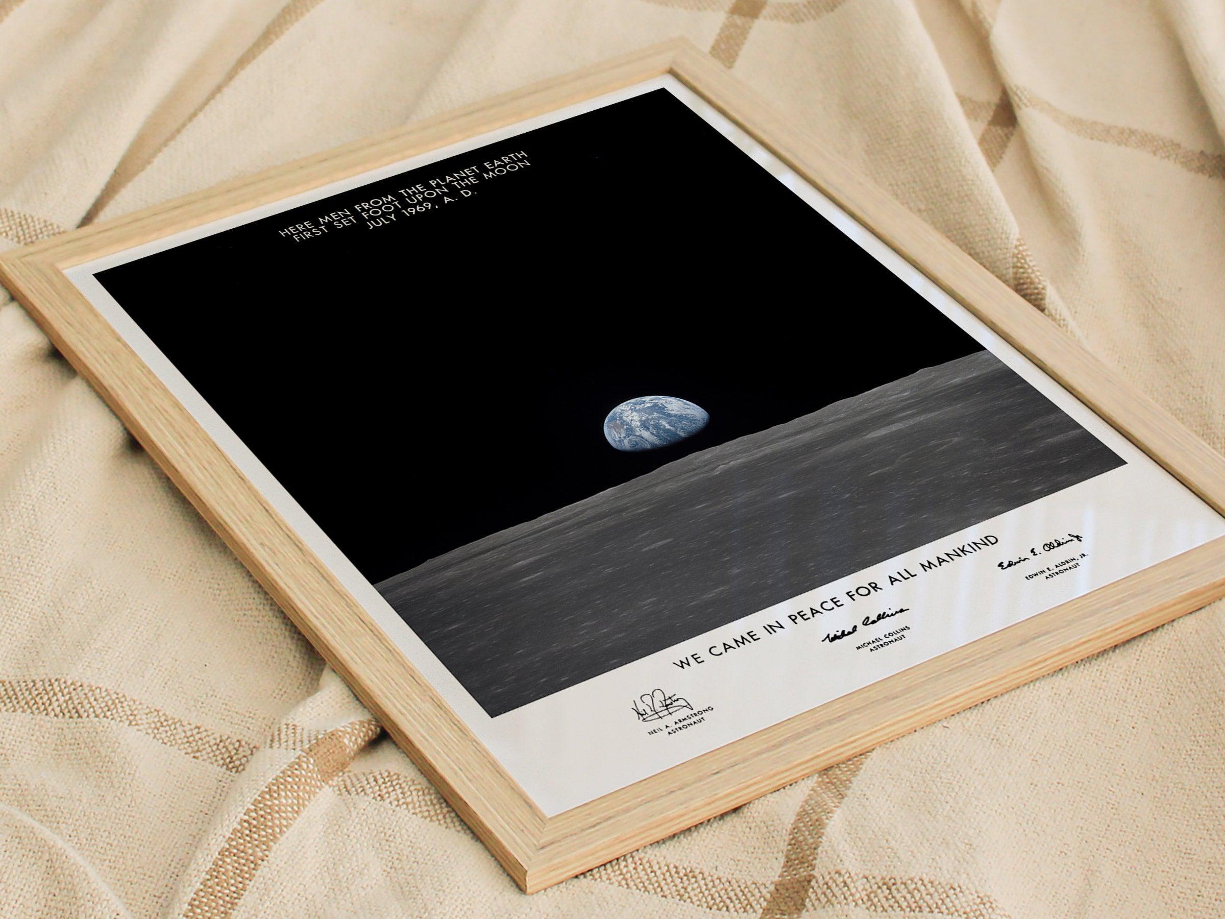Earthrise Poster Apollo 11 | NASA Moon Landing Space Art 1969 Print - Etsy