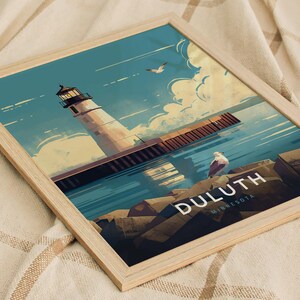 Duluth Lighthouse Poster: Minnesota Lake Superior Wall Art, Framed or Unframed image 6