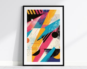 アート・デザイン・音楽 1950s Fashion Print Midcentury Modern Art Pattern, 1950s 1960s Retro Vintage