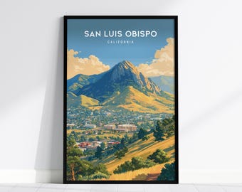 Impresión de Bishop Peak, San Luis Obispo: Arte de la Costa Central de California, póster enmarcado o sin marco