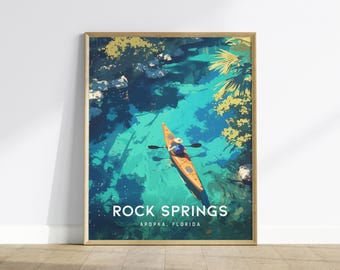 Rock Springs Run Print: Apopka Florida Kayak Poster