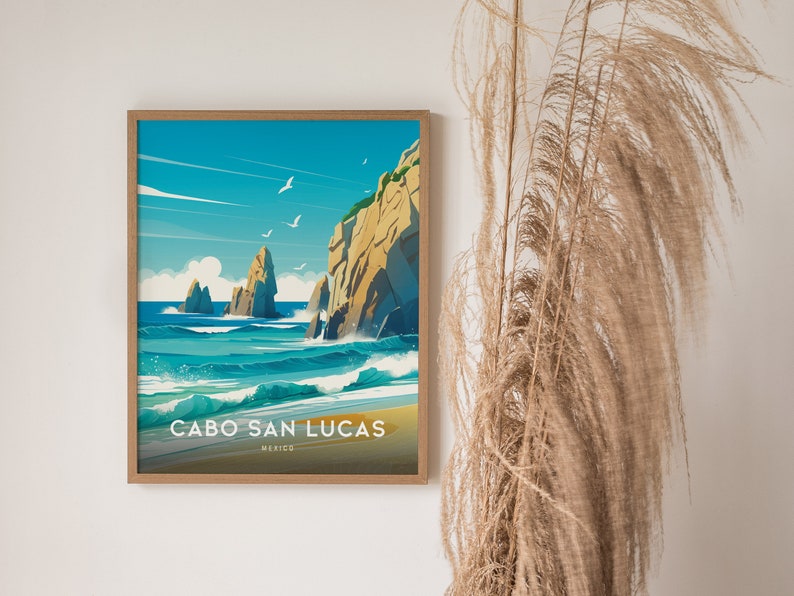 Cabo San Lucas Travel Poster, Cabo San Lucas Mexico City Travel Poster ...