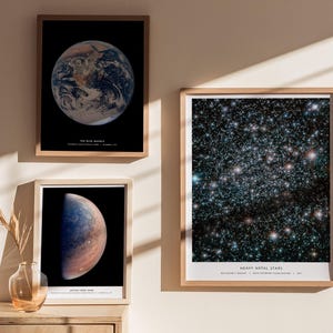 NASAギャラクシーポスター、スターフィールド宇宙ウォールアート、レチクルムII天体プリント、天体科学ギフト、額装済みまたは額装なし 画像 4