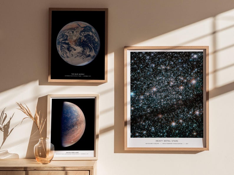 NASAギャラクシーポスター、スターフィールド宇宙ウォールアート、レチクルムII天体プリント、天体科学ギフト、額装済みまたは額装なし 画像 4