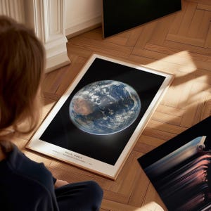 Hello World NASA Poster, Artemis II NASA Photo, Planet Earth Wall Art, Reid Wiseman Print, Space Lover Gift, Framed or Unframed image 11