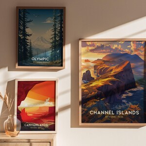 Póster del Parque Nacional de las Islas del Canal: Arte costero de California, con o sin marco imagen 4