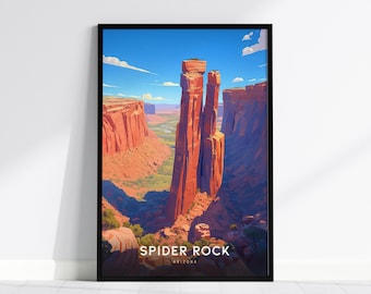 Spider Rock Arizona Print: Canyon de Chelly, Southwest Decor