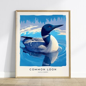 Common Loon Art Print: Minnesota State Bird Poster, Framed or Unframed image 2