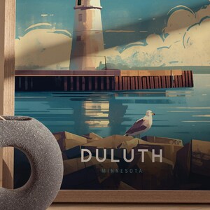 Duluth Lighthouse Poster: Minnesota Lake Superior Wall Art, Framed or Unframed image 7