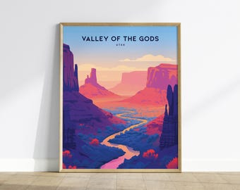 Pôster do Vale dos Deuses: Arte da Paisagem do Deserto de Utah